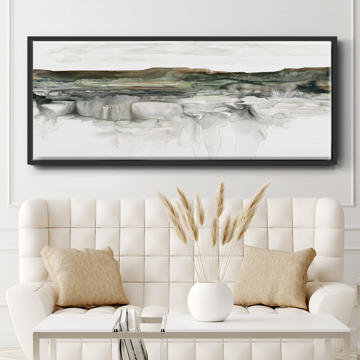 River Flow - Floater Framed Canvas Print