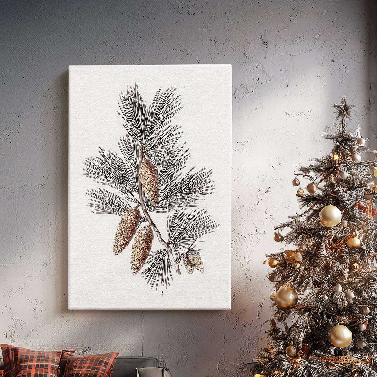 Frostlit Star Hearth - Canvas Art Print