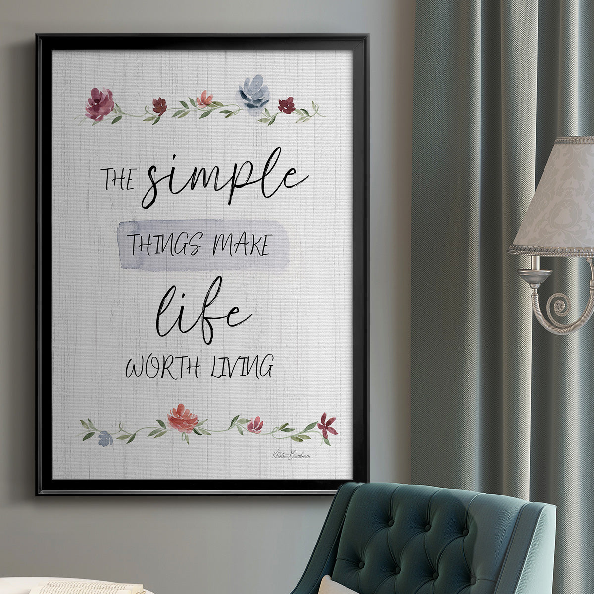 The Simple Things - Modern Framed Canvas Print