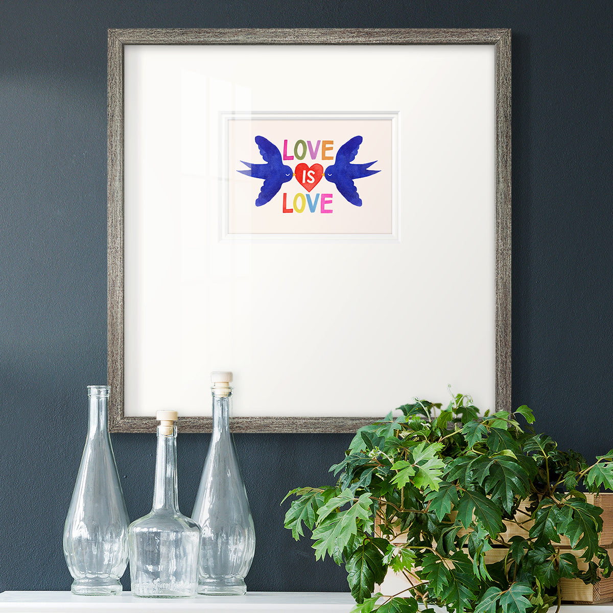 Love Loudly Collection A - Double Matboard Framed Print