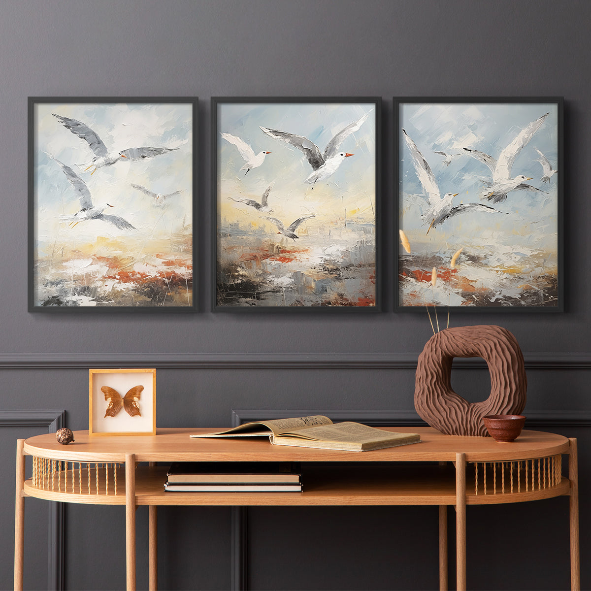 Sea and Shore Series CII - Restickable Framed Art Set