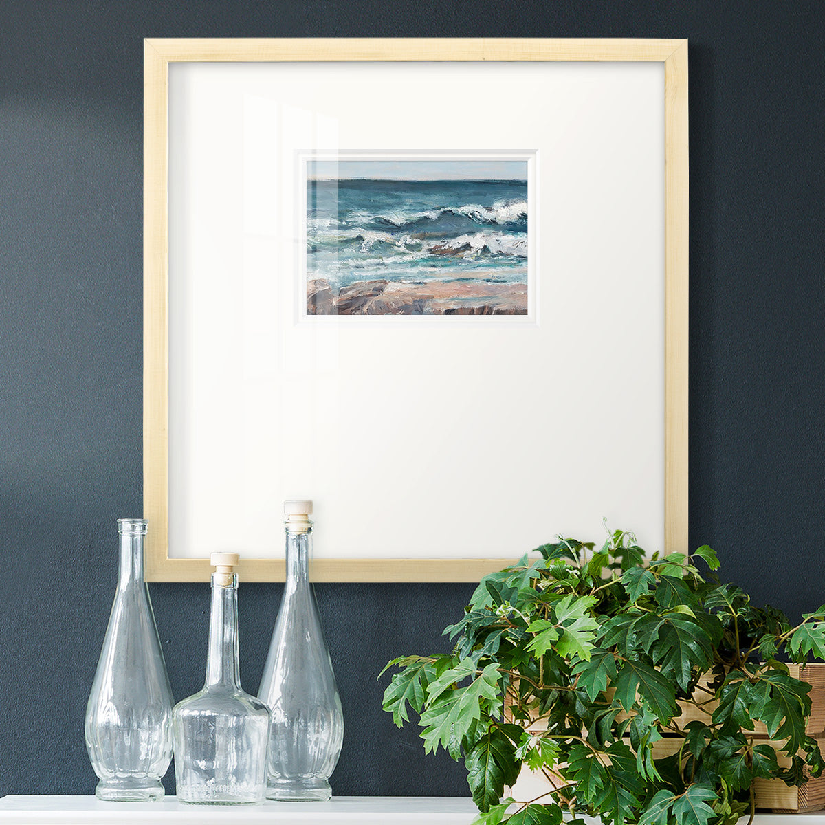 Ocean Breakers II Premium Framed Print Double Matboard