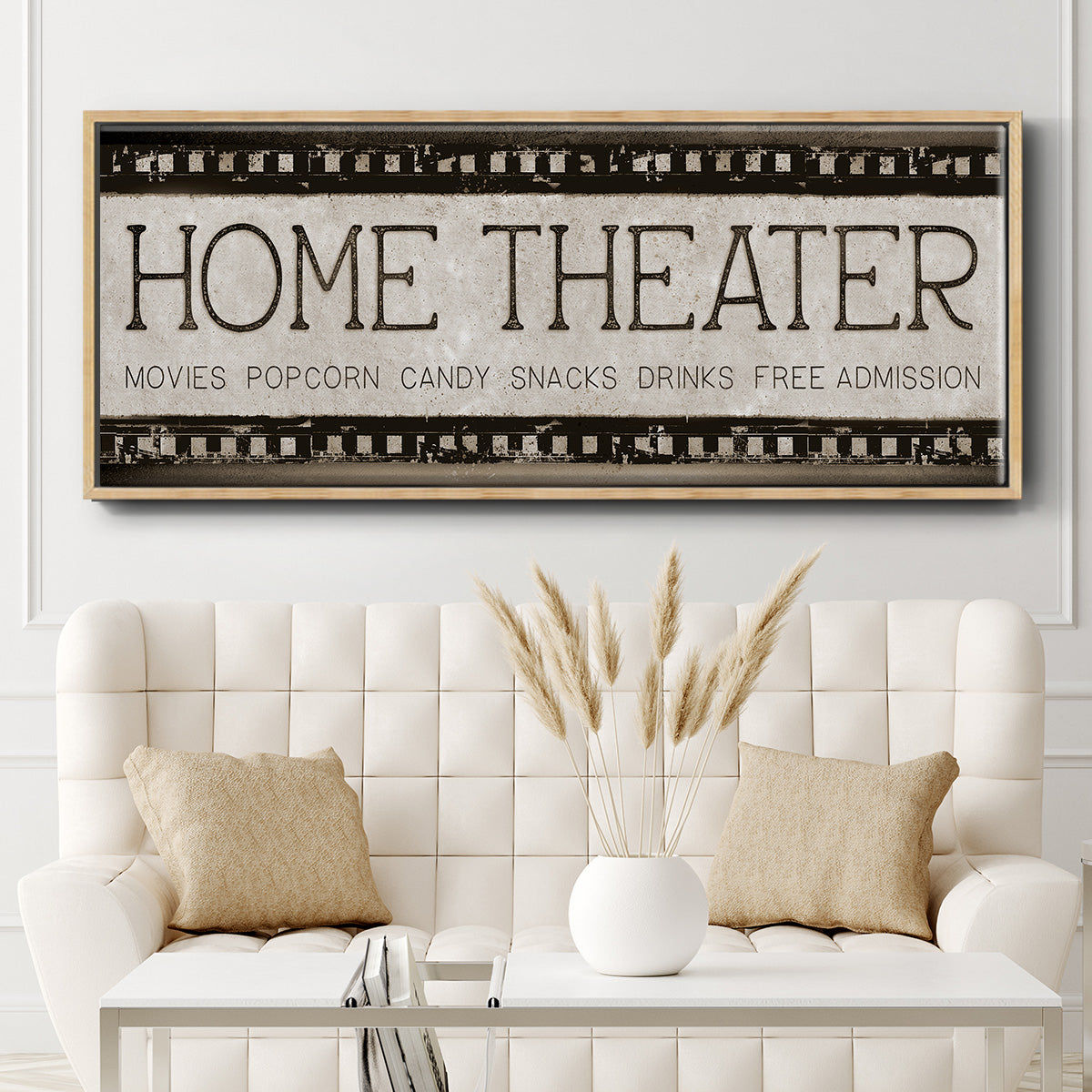 Home Theater - Floater Framed Canvas Print