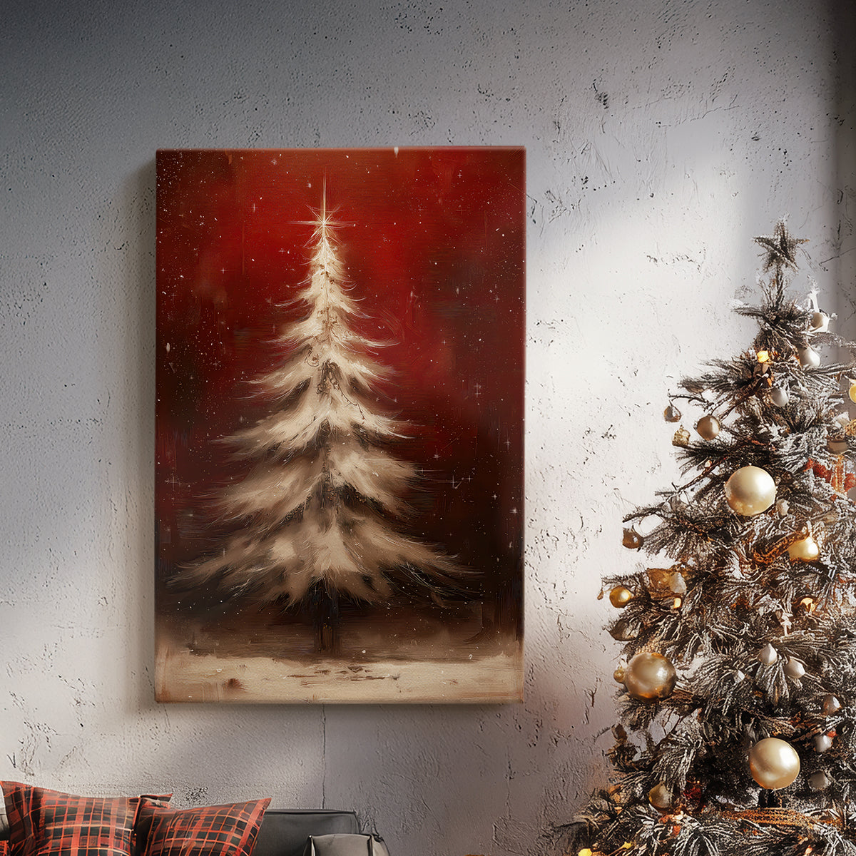 Fireside Dusk Square - Canvas Art Print