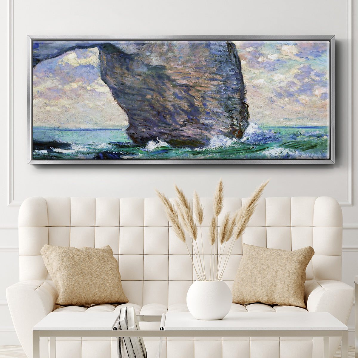 The Manneport, Seen from Below, 1883 - Floater Framed Canvas Print