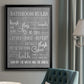 Neutral Bathroom Rules - Modern Framed Canvas Print