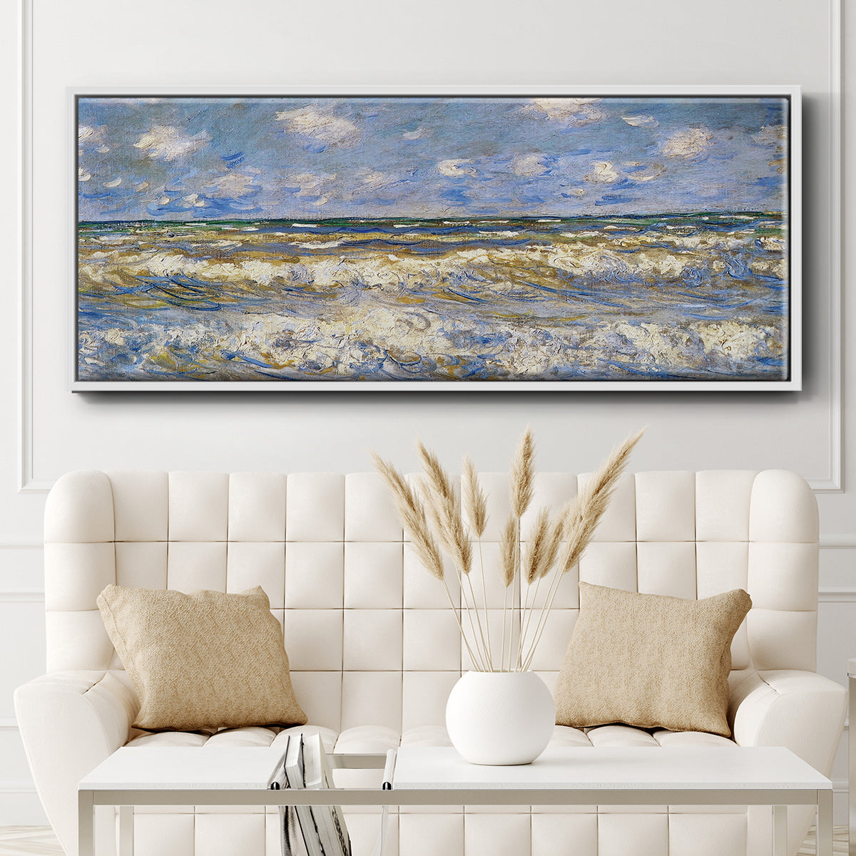 Rough Sea, 1881 - Floater Framed Canvas Print