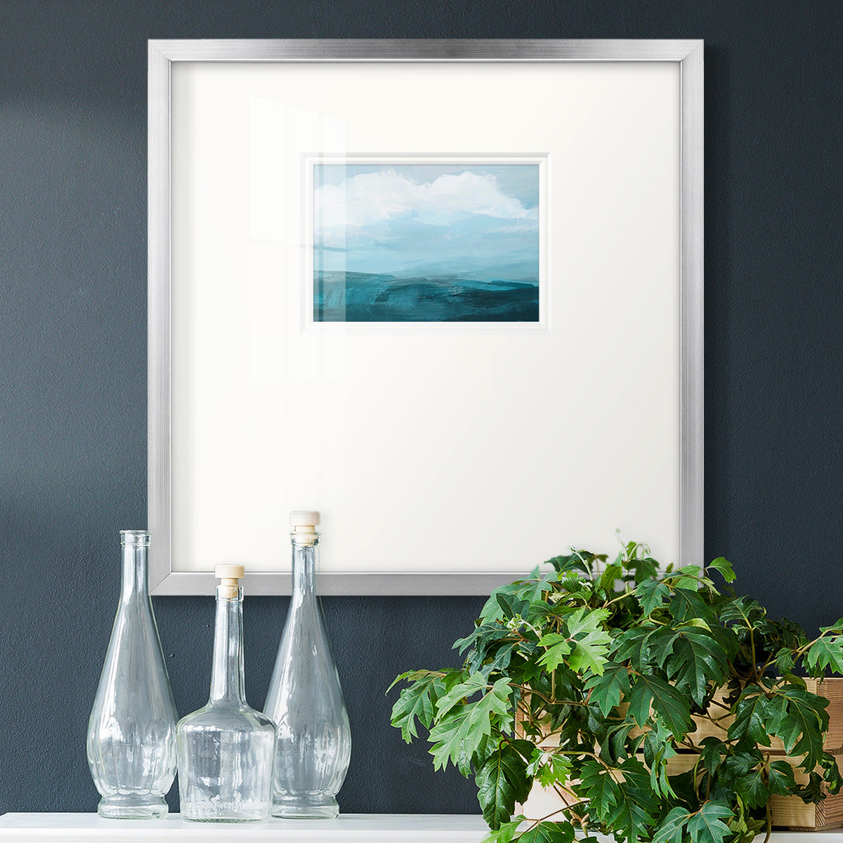 Azure Rising II Premium Framed Print Double Matboard