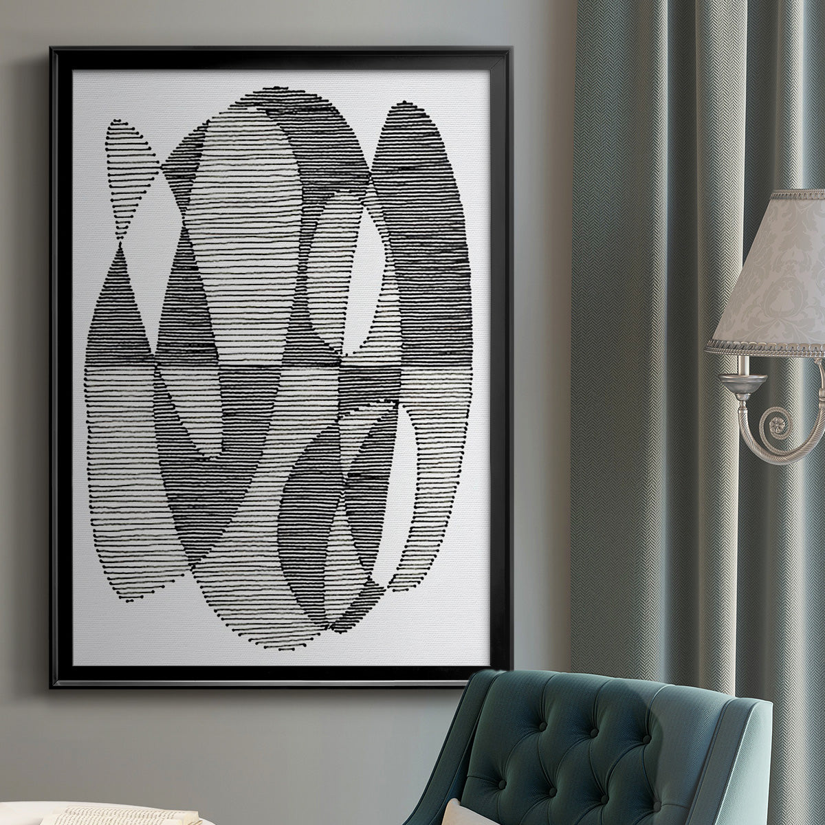 Opposite Day II - Modern Framed Canvas Print