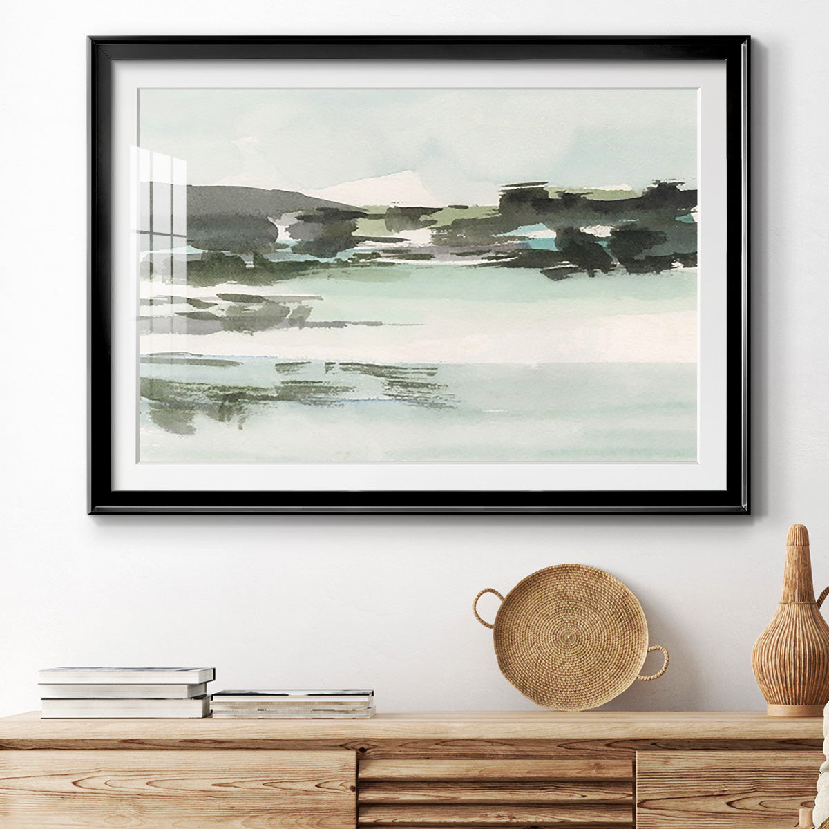Turquoise Marsh II - Modern Framed Art Print