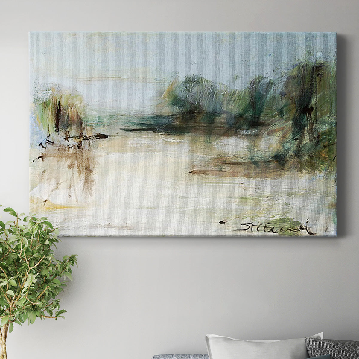 Wintery Horizon III Premium Gallery Wrapped Canvas - Ready to Hang