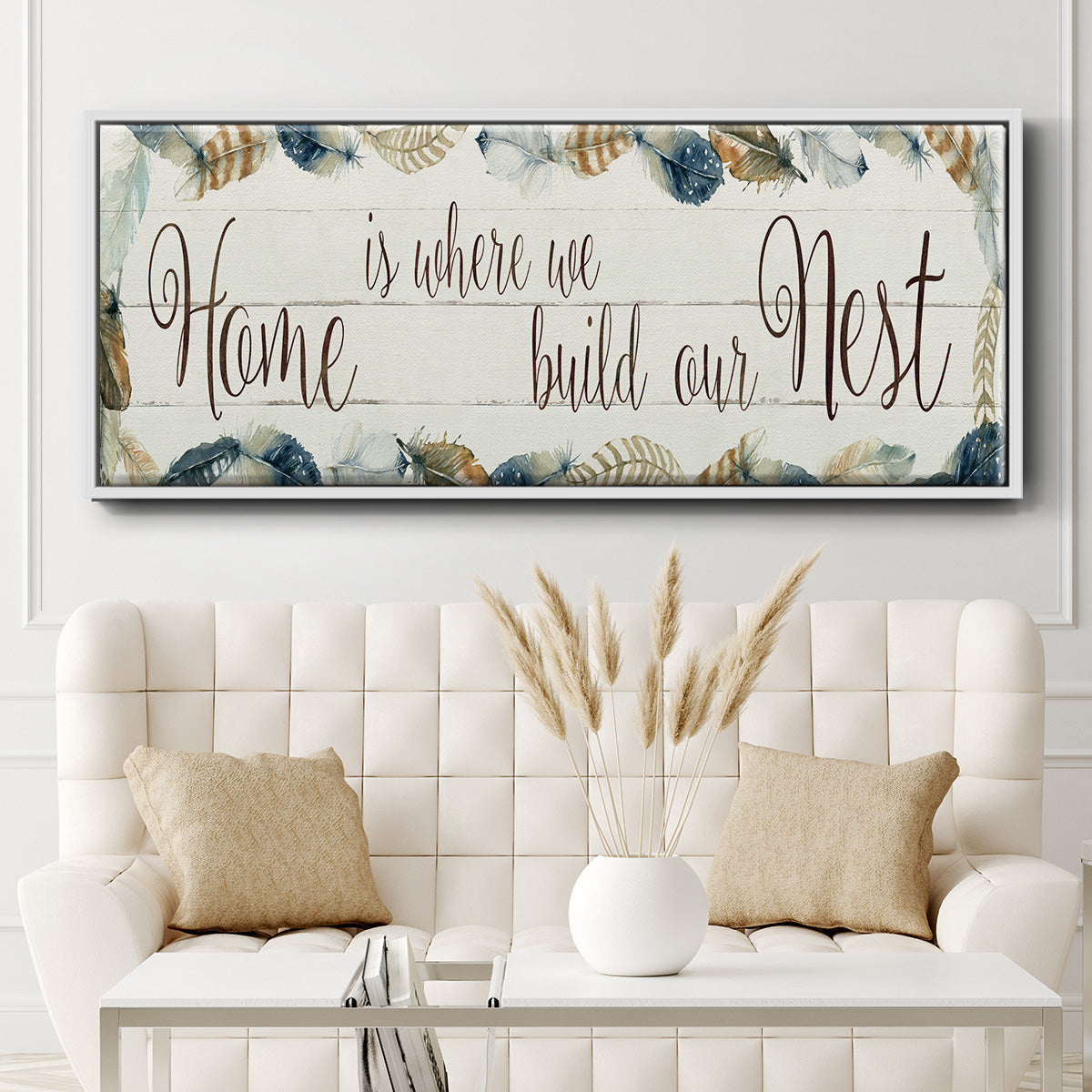 Home Nest - Floater Framed Canvas Print