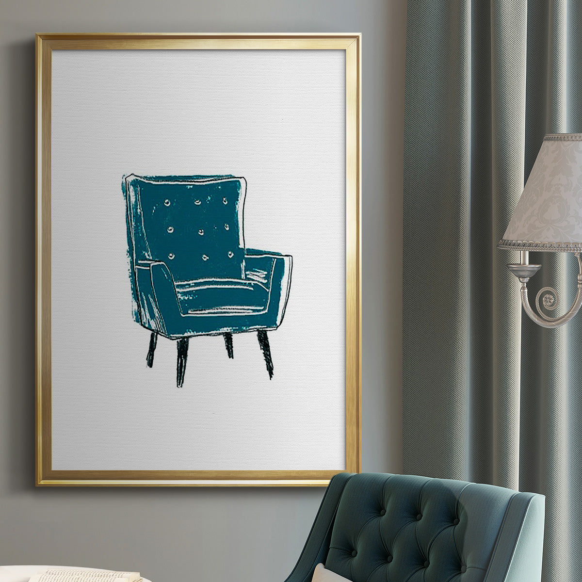 Take a Seat VII - Modern Framed Canvas Print