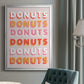 Donuts - Modern Framed Canvas Print