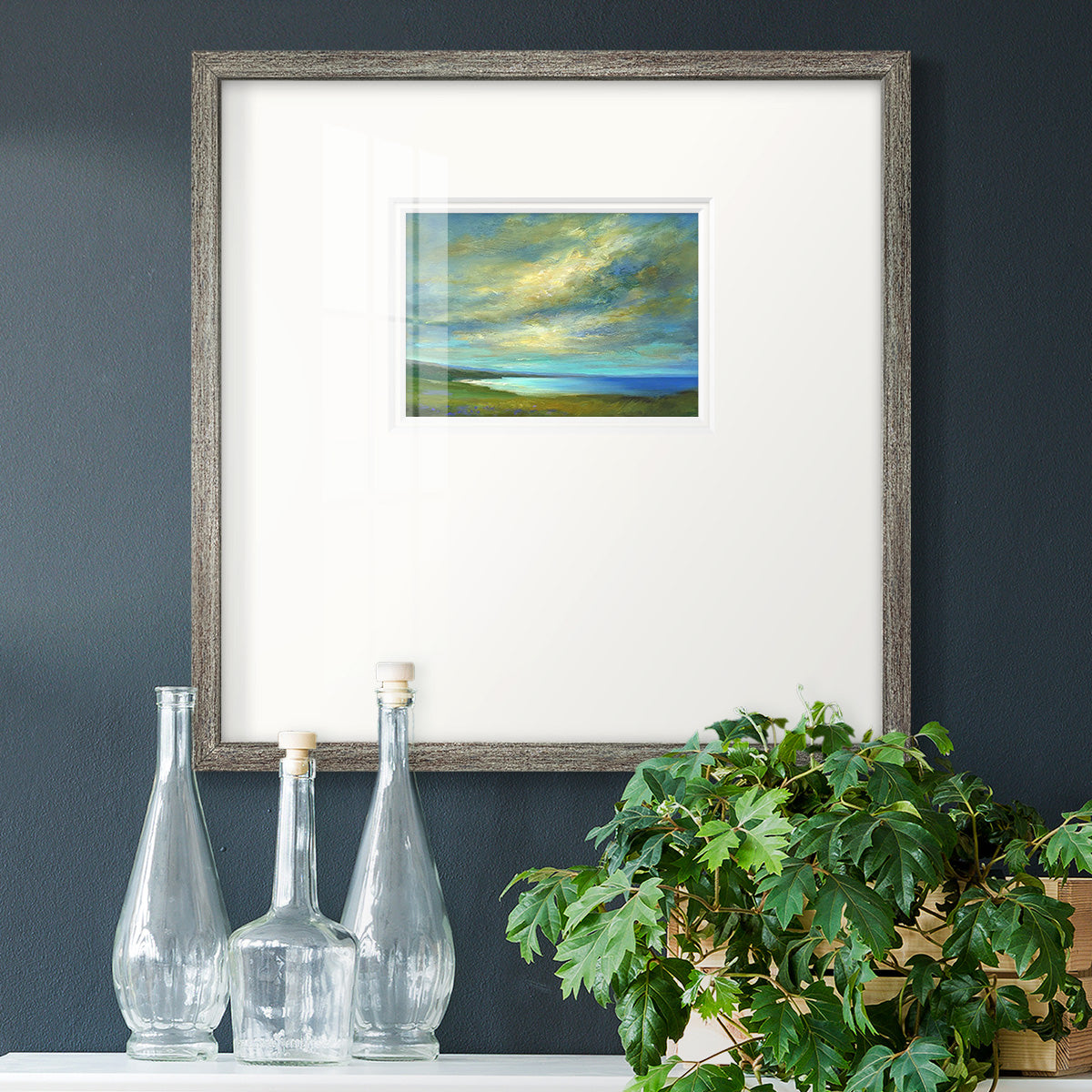 Coastal Views I - Double Matboard Framed Print
