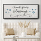 Count Blessings - Floater Framed Canvas Print