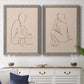 Sketched Pose I - Premium Framed Canvas 2 Piece Set - Ready to Hang