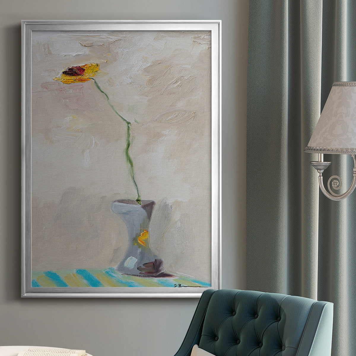 Single & Ready to Mingle - Modern Framed Canvas Print