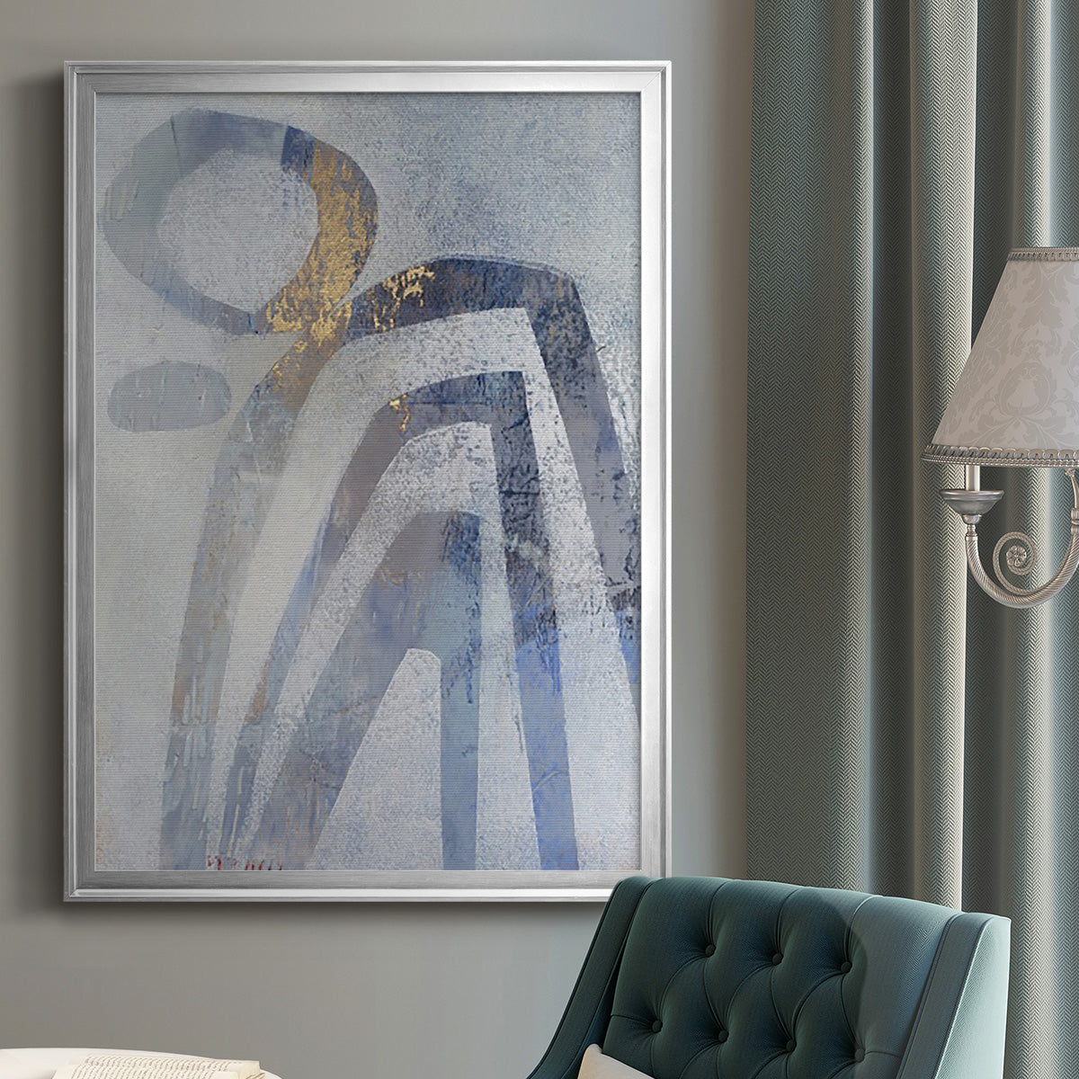 Linx IV - Modern Framed Canvas Print