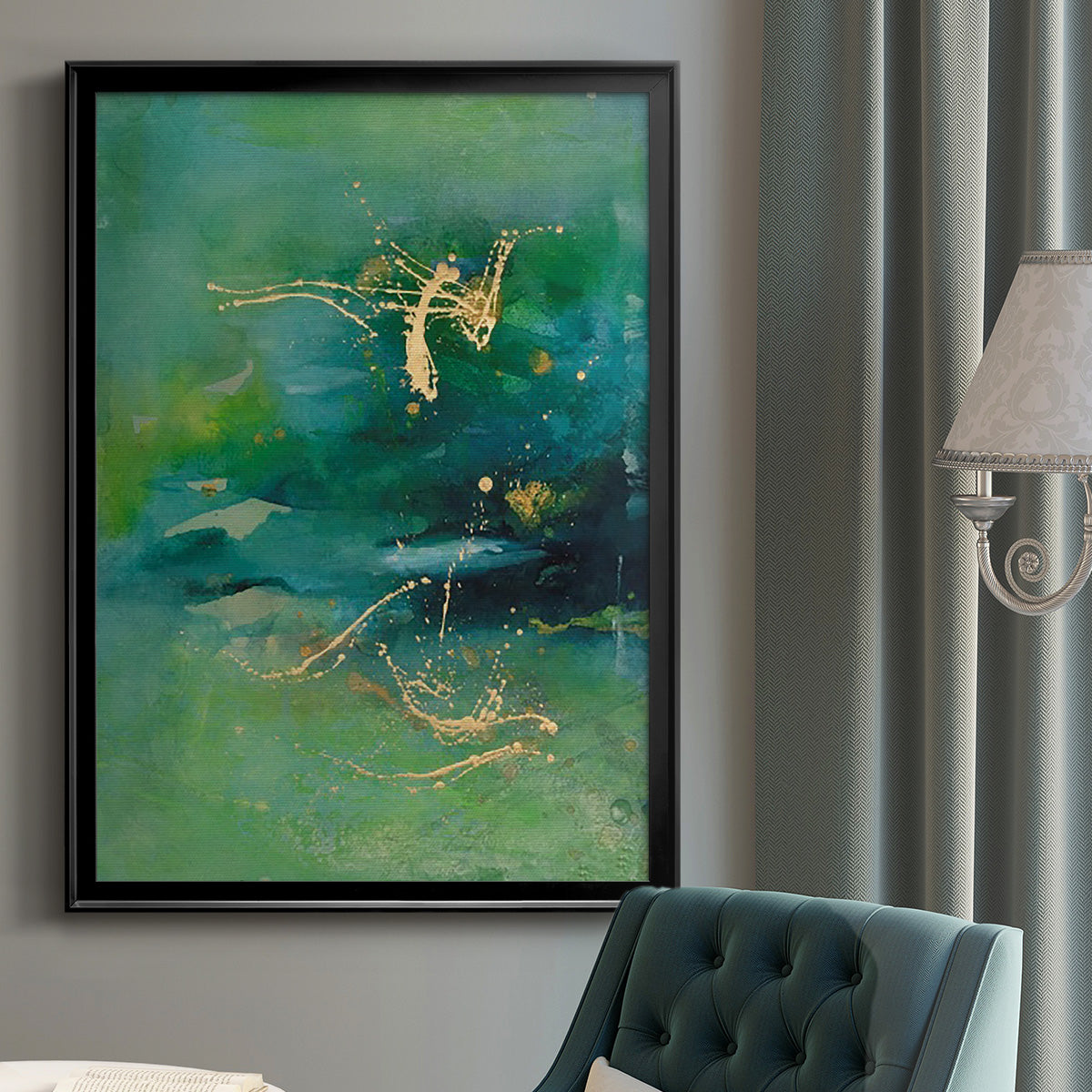 Peaceful Diptych II - Modern Framed Canvas Print