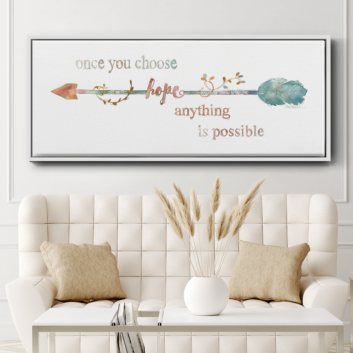 Arrow of Hope - Floater Framed Canvas Print