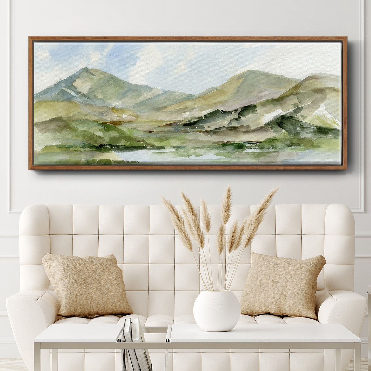 Serene Mountains II - Floater Framed Canvas Print