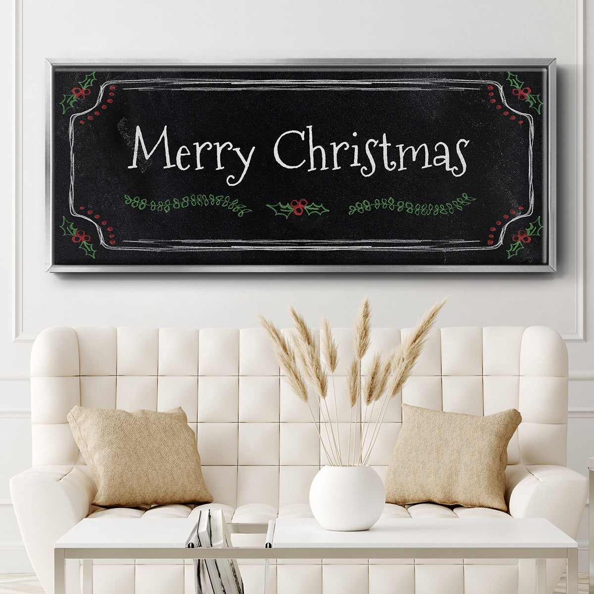 Merry Christmas - Floater Framed Canvas Print