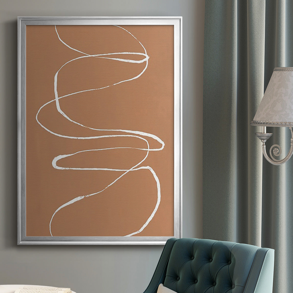 Terracotta Drift I - Modern Framed Canvas Print