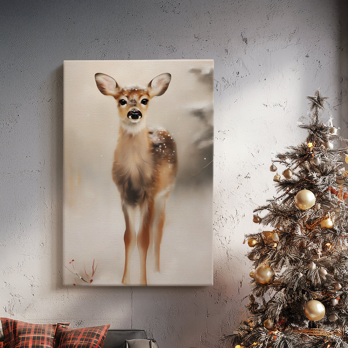 Tinsel-Gold Night at Night - Canvas Art Print