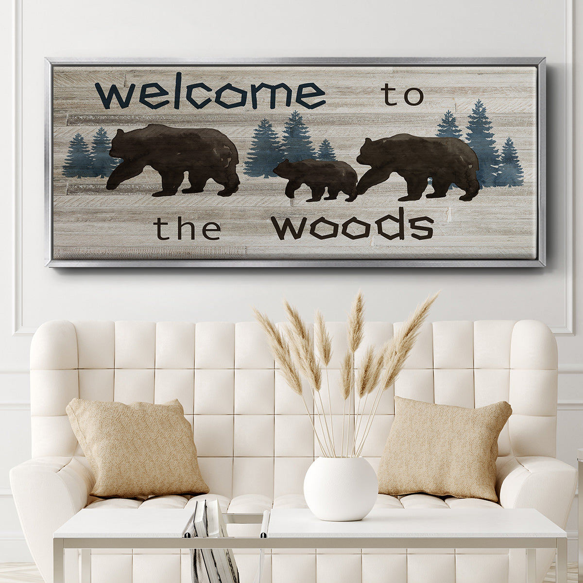 Bears Welcome - Floater Framed Canvas Print
