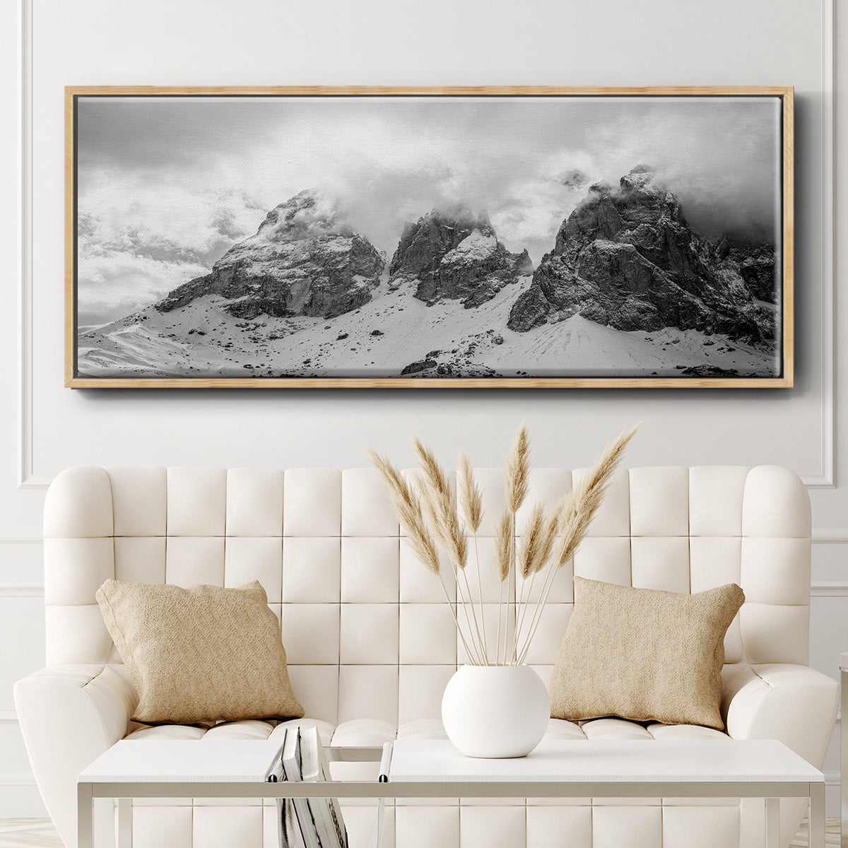 Dolomites - Floater Framed Canvas Print