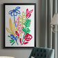 Bold Brushstroke Blooms I - Modern Framed Canvas Print