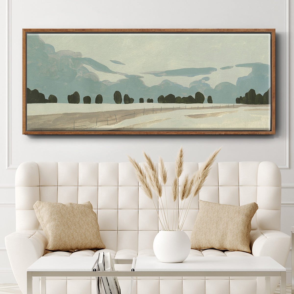 Farmland Study IV - Floater Framed Canvas Print