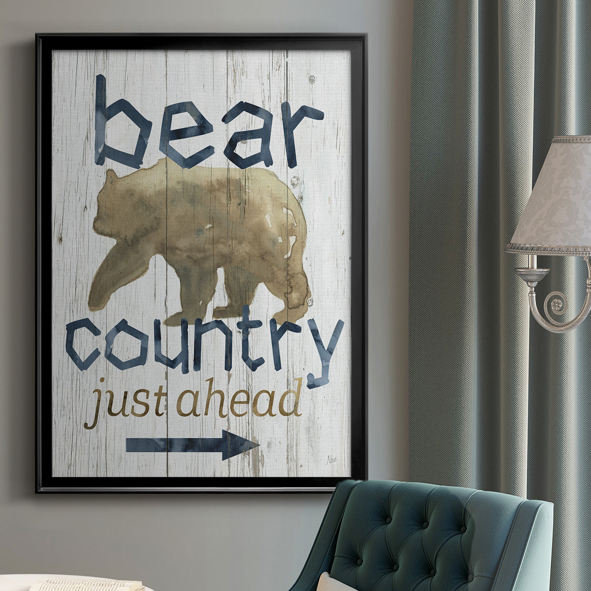 Bear Country - Modern Framed Canvas Print