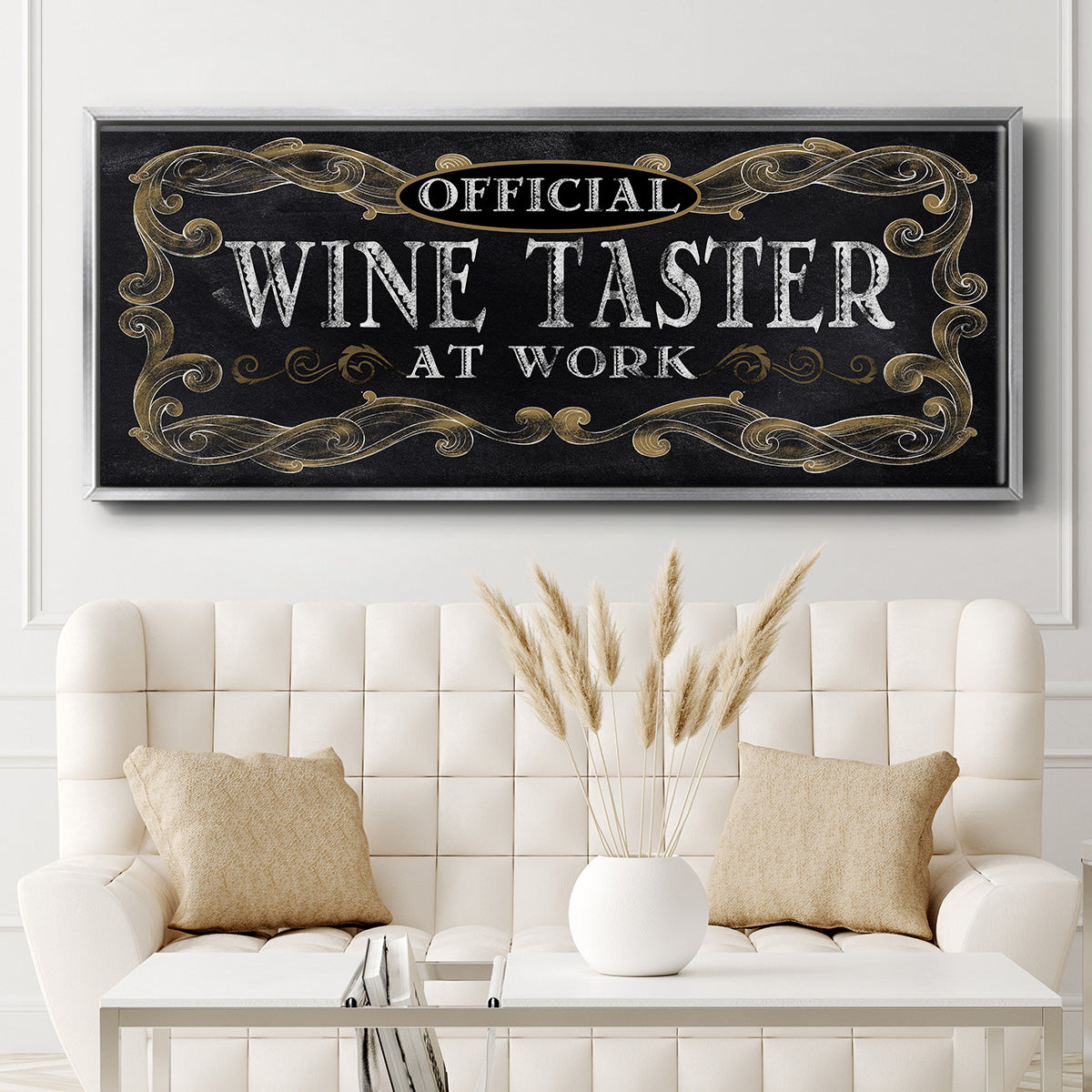Wine Taster - Floater Framed Canvas Print