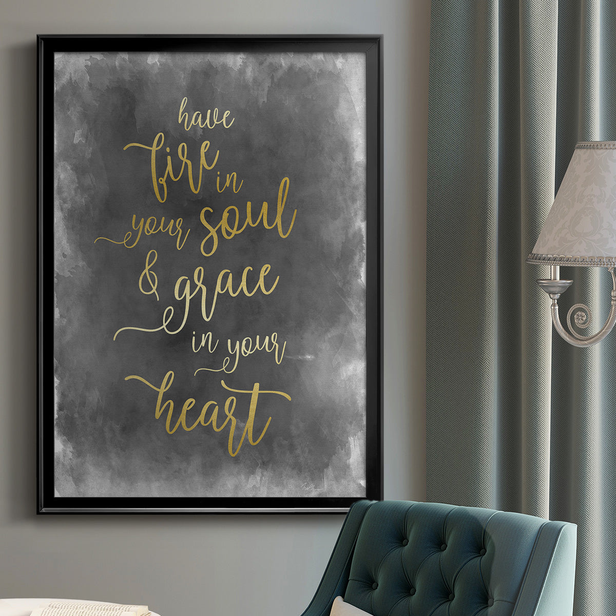 Fire in Your Soul - Modern Framed Canvas Print