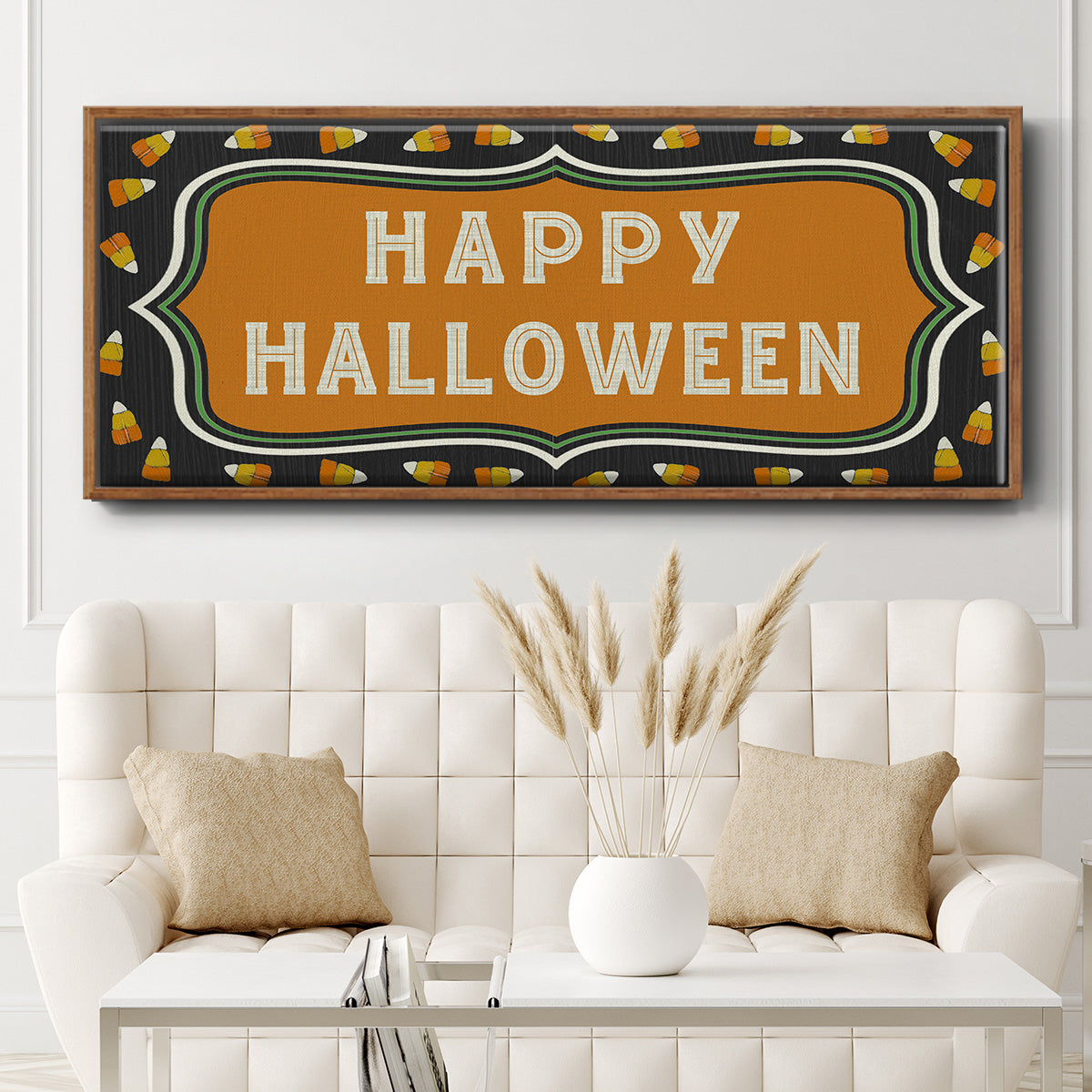 Happy Hallowween - Floater Framed Canvas Print