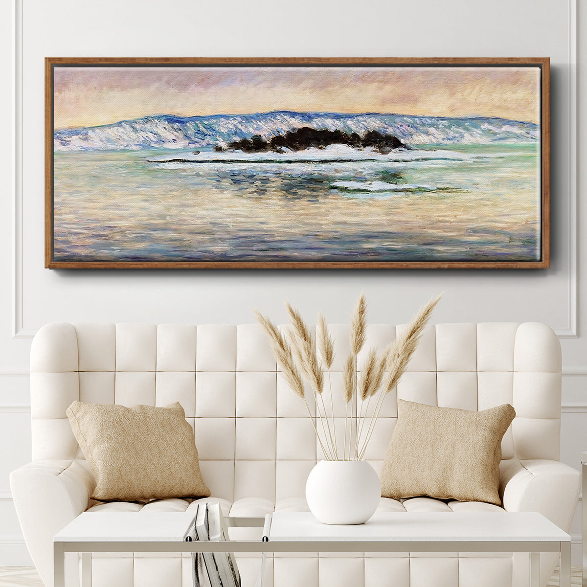 The Fjord, Near Christiania, 1893 - Floater Framed Canvas Print