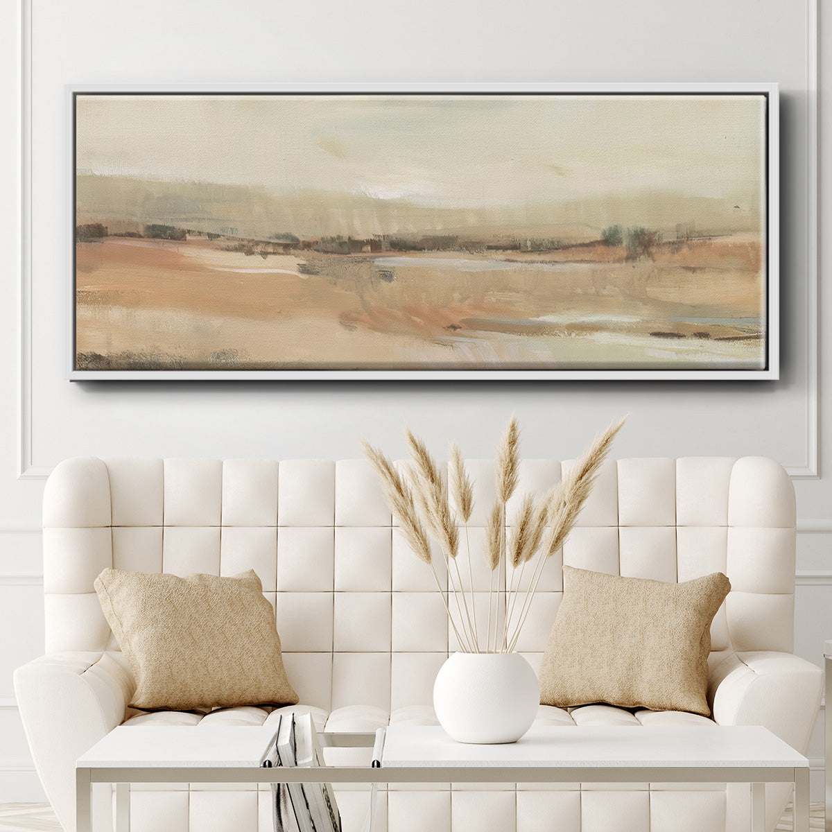Earth Tone Landscape I - Floater Framed Canvas Print