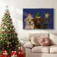 Christmas Labradors, Three Kings - Floater Framed Canvas Print