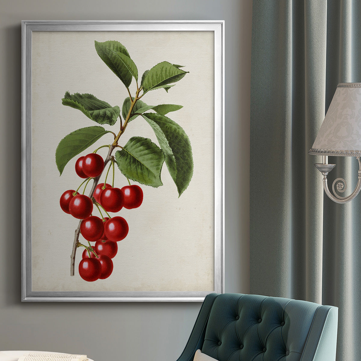 Antique Fruit II - Modern Framed Canvas Print