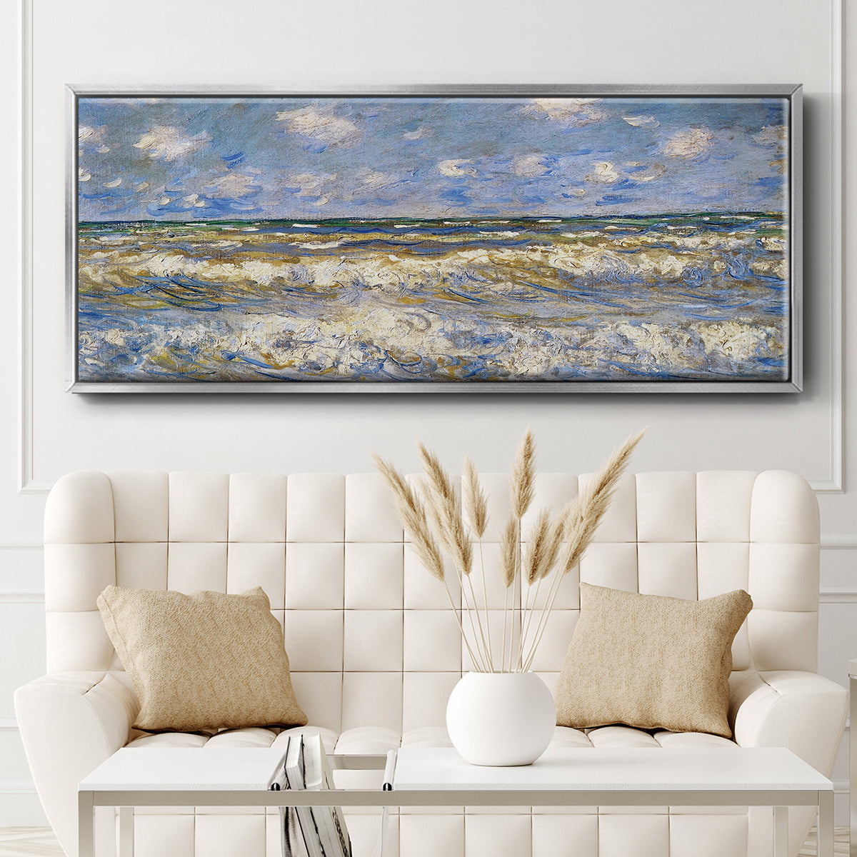 Rough Sea, 1881 - Floater Framed Canvas Print