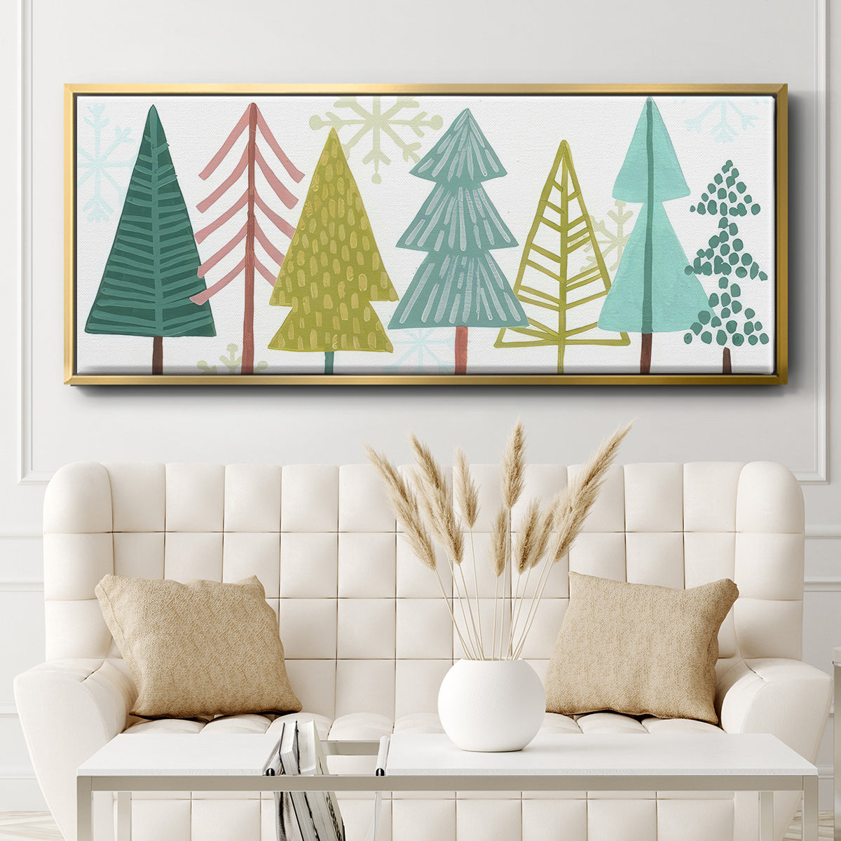 Modern Holiday Collection D - Floater Framed Canvas Print