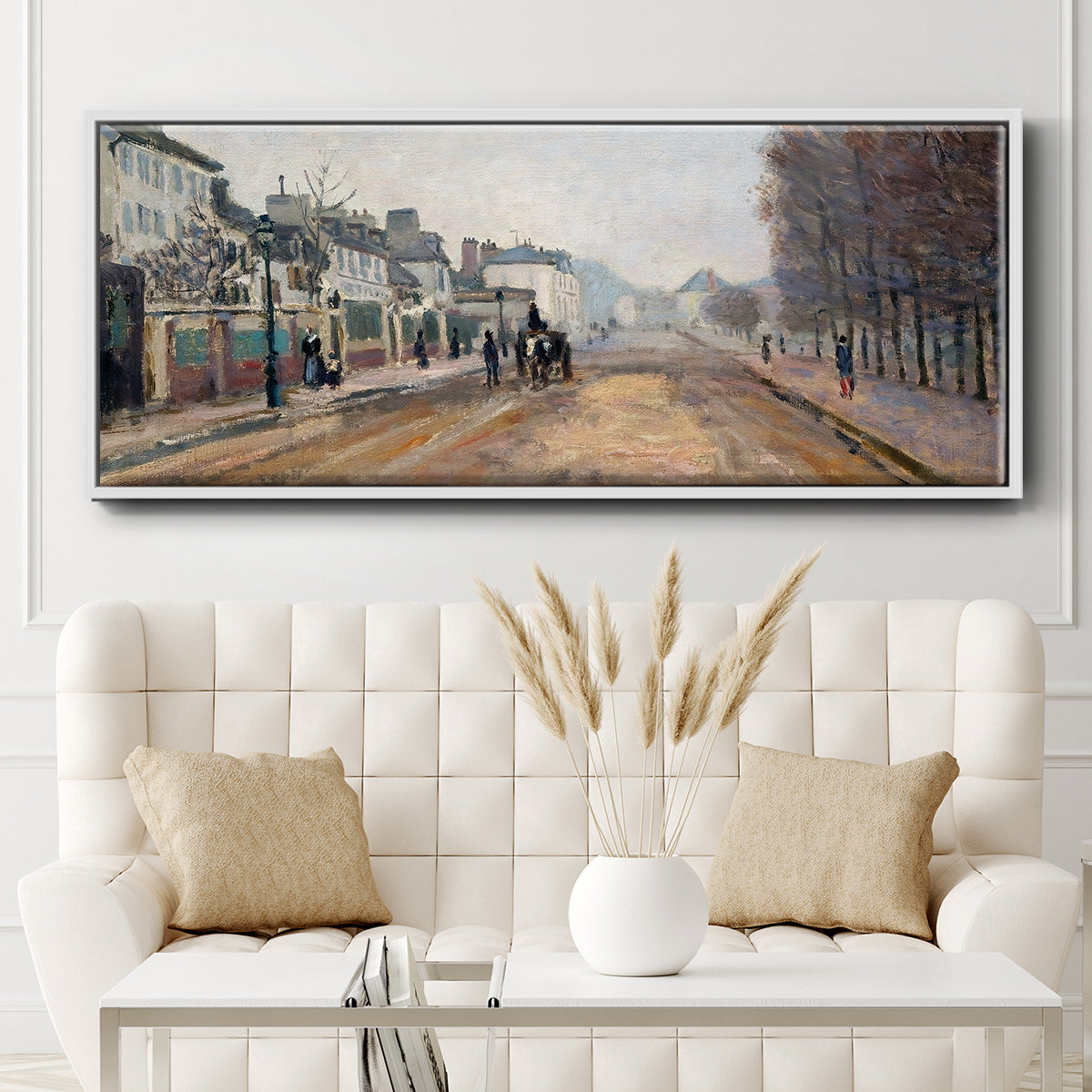 The Boulevard of Heloise in Argenteuil, 1872 - Floater Framed Canvas Print