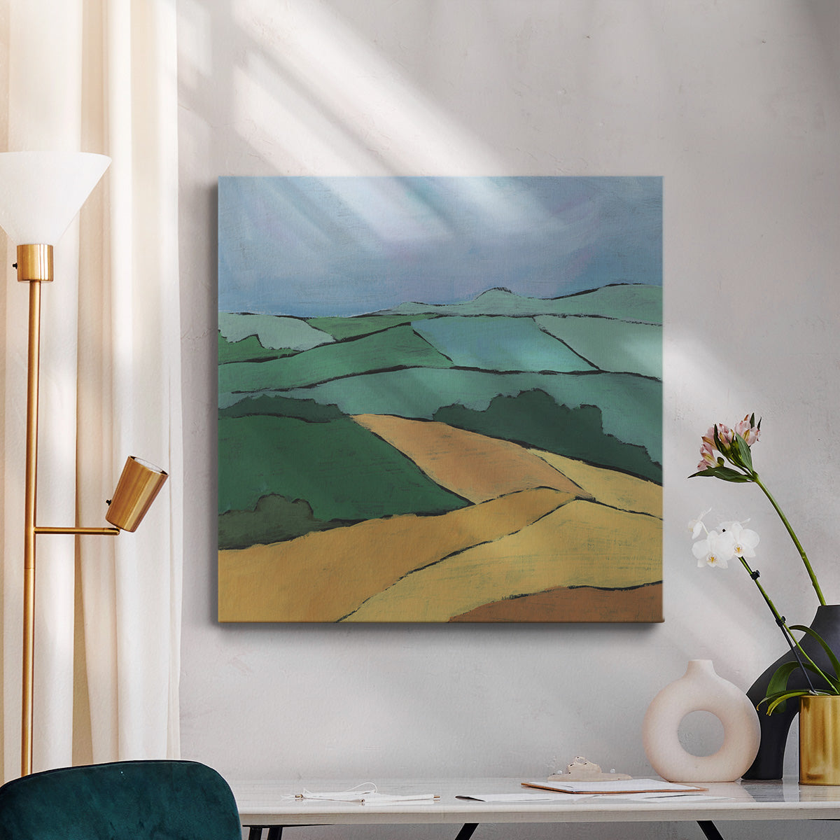 Blocked Topography II-Premium Gallery Wrapped Canvas - Ready to Hang