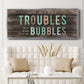 Troubles Bubbles - Floater Framed Canvas Print