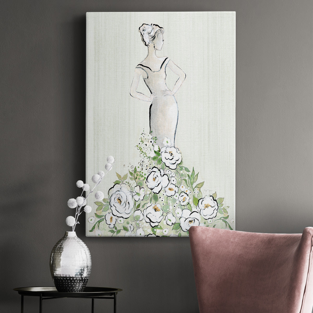 Fashion Floral Figurative - Canvas Art Print