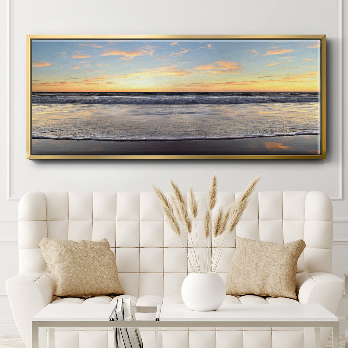 Evening on Venice Beach - Floater Framed Canvas Print