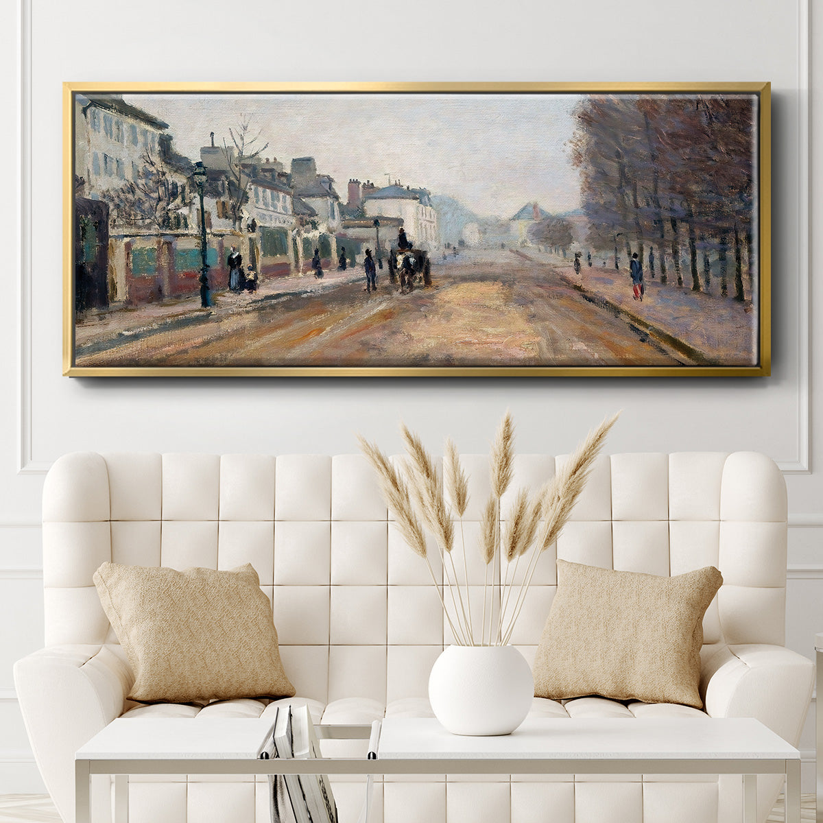 The Boulevard of Heloise in Argenteuil, 1872 - Floater Framed Canvas Print