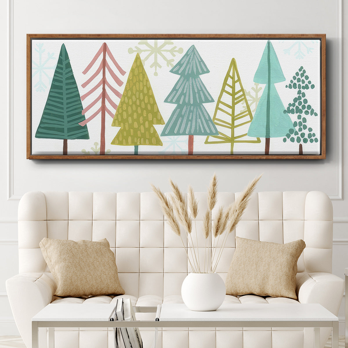 Modern Holiday Collection D - Floater Framed Canvas Print